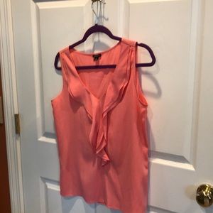 Sleeveless ruffled blouse